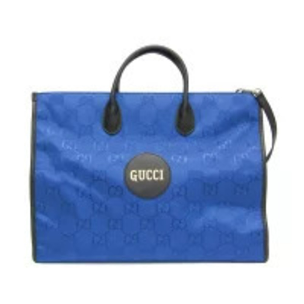 Gucci The Grid GG Canvas Leather 2Way Shoulder Bag Blue Black